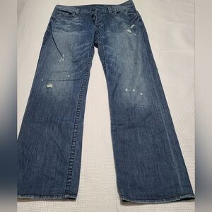 William Rast Men's Regular Fit Light Blue Distressed Jeans Size36